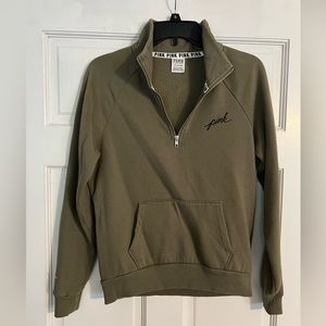 PINK quarter zip sweater